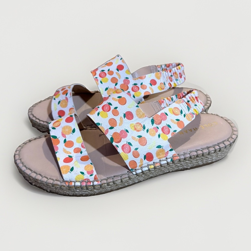 Cole Haan Pinch Maine Citrus Orange Fruit Espadrille Sandals Size 8